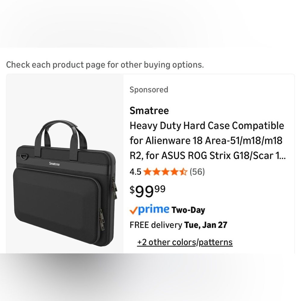 Black Travel Laptop Case